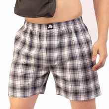 On Loop Boxer For Men In Cotton Beige Checks