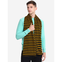 JOE Hazel Mens Black and Yellow Striped Muffler
