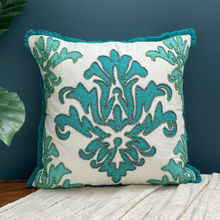 Ame decorative cushion cover, Maximalist Eclectic Folk - 18x18