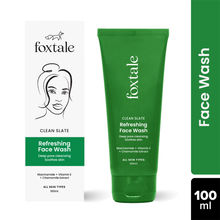 Foxtale Refreshing Face Wash with Niacinamide & Vitamin E, Deeply Cleans Pores and Soothes Skin