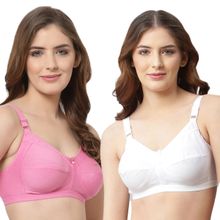 Cukoo Women Pack of 2 Pure Cotton Non Padded Everydaybra Pink (Pack of 2)