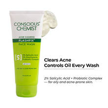 Conscious Chemist Salicylic Acid Face Wash For Oily Acne Prone Skin With Glycolic Acid &CICA Extract