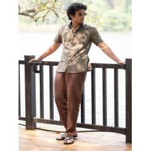 Creatures of Habit Egyptian Cotton Shirt | Short Sleeve Olive Green