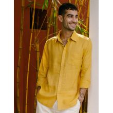 Creatures of Habit Linen Shirt Mustard