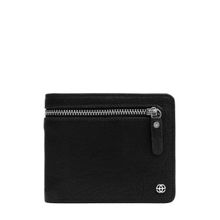 Eske Véronic Genuine Leather Mens Zip Bifold Wallet 10 Card Slots