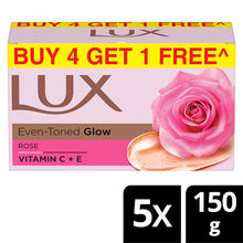 Lux Even-Toned Glow Bathing Soap Infused With Vitamin C & E - Buy 4 Get 1 Free