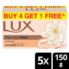 Lux Flaw-Less Glow Bathing Soap Infused With Vitamin C & E - Buy 4 Get 1 Free
