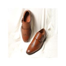 V8 by Ruosh The Bruno Tan Men Formal Monk Straps