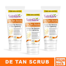 NutriGlow Set of 3 De Tan Scrub For Instant Tan Removal & Skin Lightening