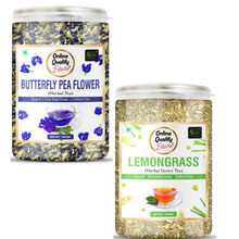Online Quality Store Butterfly Pea Flower & Lemongrass Herbal Green Tea Combo