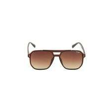 IRUS Idee Black 100% Uv Protected Square Full Rim Unisex Sunglass (Brown Gradient Lens)