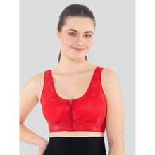 Dermawear Women's Breezeology Front Open Bra - Red