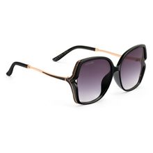 Royal Son Over-sized Uv Protection Women Sunglasses Black Lens - Chiwm00113-c1