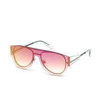 Diesel Navigator Sunglasses Silver Colour Fuxia/bordeaux Mirror 100% Uv Protection Full Rim Frame