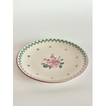 The Wishing Chair Off White Blooms Berry Ceramic Coupe Plate