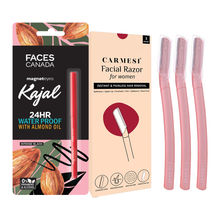 Carmesi Facial Razor + Faces Canada Magneteyes Kajal Combo