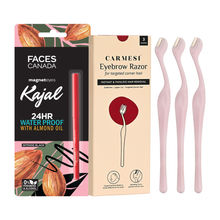 Carmesi Eyebrow Razor + Faces Canada Magneteyes Kajal Combo