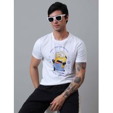 Free Authority Minions Printed White Tshirt For Men