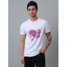 Free Authority Official DC Comics Superman Printed Cotton White Holi T-Shirt for Men