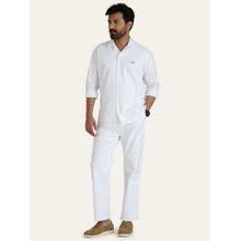 Perch White Linen Solid Co-Ord Set