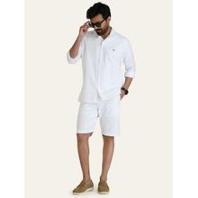 Perch White Linen Solid Co-Ord Set