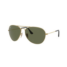 Ray-Ban Men Polarized Green Lens Pilot Sunglasses - 0RB3432I001/5859 (59)