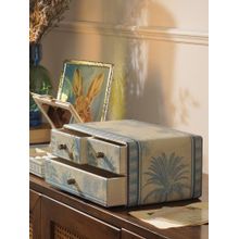 Pure Home + Living Blue Varena Faux Leather Jewellery Organiser