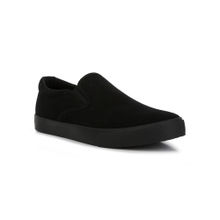 London Rag Black Slip On Sneakers-Black