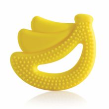 Beebaby Banana Fruit Shape Soft Silicone Teether - Yellow
