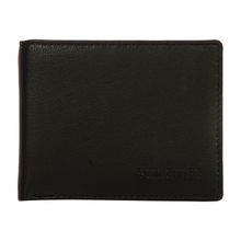 Bulchee Black Solid Bifold 4cc Coin Mens Wallet