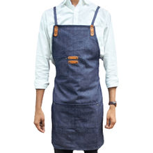 BIANCA Blue Designer Cotton Kitchen Apron (M)