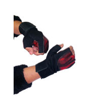 Body Smith Unisex Red Gym Gloves with Wrist Support (M)