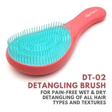 Alan Truman DT-02 Detangling Brush - Pink Blue