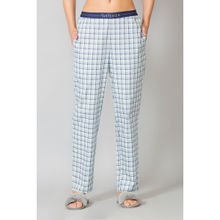 Van Heusen Women Functional Pocket & Plush Back Elasticized Waistband Lounge Pyjamas - Blue
