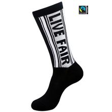 Balenzia Men's Fair Trade Organic Cotton Crew length Socks, Pack of 1 - Black (Free Size)
