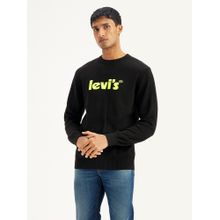 Levi's Mens Solid Black Crew Neck Sweater