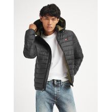 Levi's Mens Solid Black Hooded Puffer Jacket