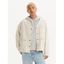 Levi's Mens Solid Cream V Neck Denim Jacket