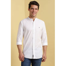 Allen Solly Men White Solid Casual Shirt