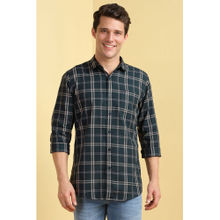 Allen Solly Men Green Checks Casual Shirt