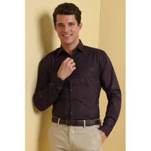 Allen Solly Men Wine Slim Fit Printed Shirt