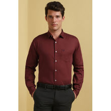 Allen Solly Men Maroon Slim Fit Solid Shirt