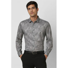 Van Heusen Men Grey Slim Fit Printed Shirt