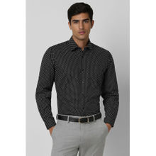 Van Heusen Men Black Regular Fit Printed Shirt