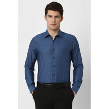 Van Heusen Men Navy Blue Slim Fit Printed Shirt