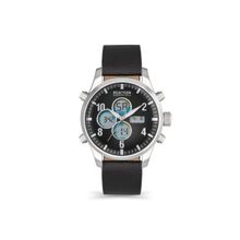 Reaction Kenneth Cole Analogue-Digital Men Black Leather Strap Neo Watch KRWGD2191803