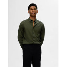 Selected Dark Green Jersey Slim Fit Casual Shirt