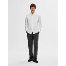 Selected White Organic Cotton Oxford Casual Shirt