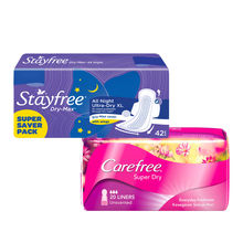 Stayfree Dry Max + Carefree Pantyliners Combo