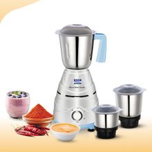Kent 16102 Marvel Mixer Grinder 550W, Stainless-Steel Jars, 3- Speed Control with Pulse Function